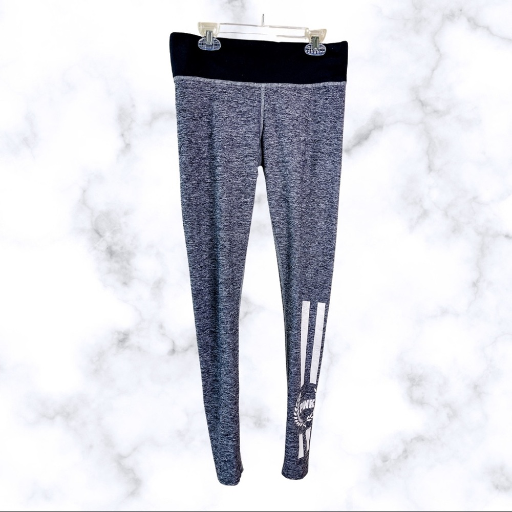 Victoria’s Secret Pink Grey Logo Yoga Leggings